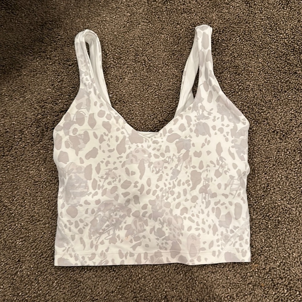 white with pattern lululemon align tank size two